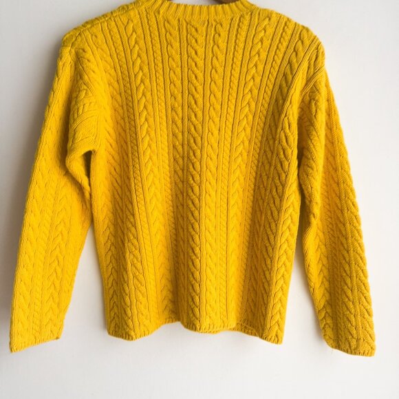 Vintage Lauren Ralph Lauren Yellow Crest Embroidery Classic Preppy Pullover PM - Picture 7 of 7